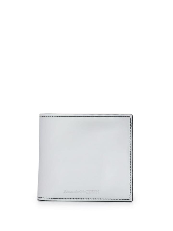 Alexander Mcqueen Metallic Wallet - Silver