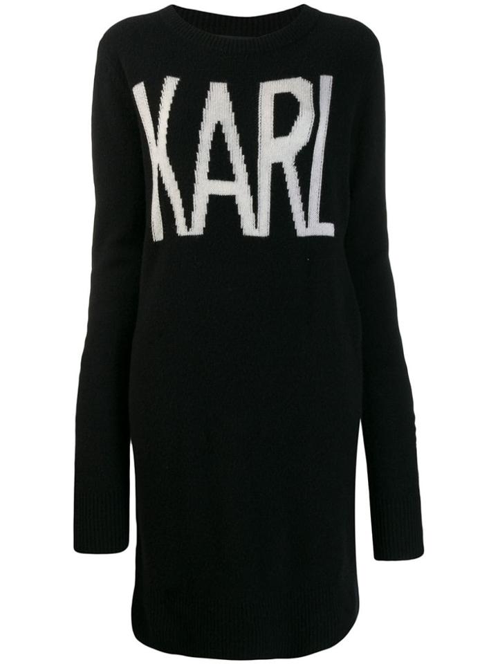 Karl Lagerfeld Karl Oui Long Jumper - Black
