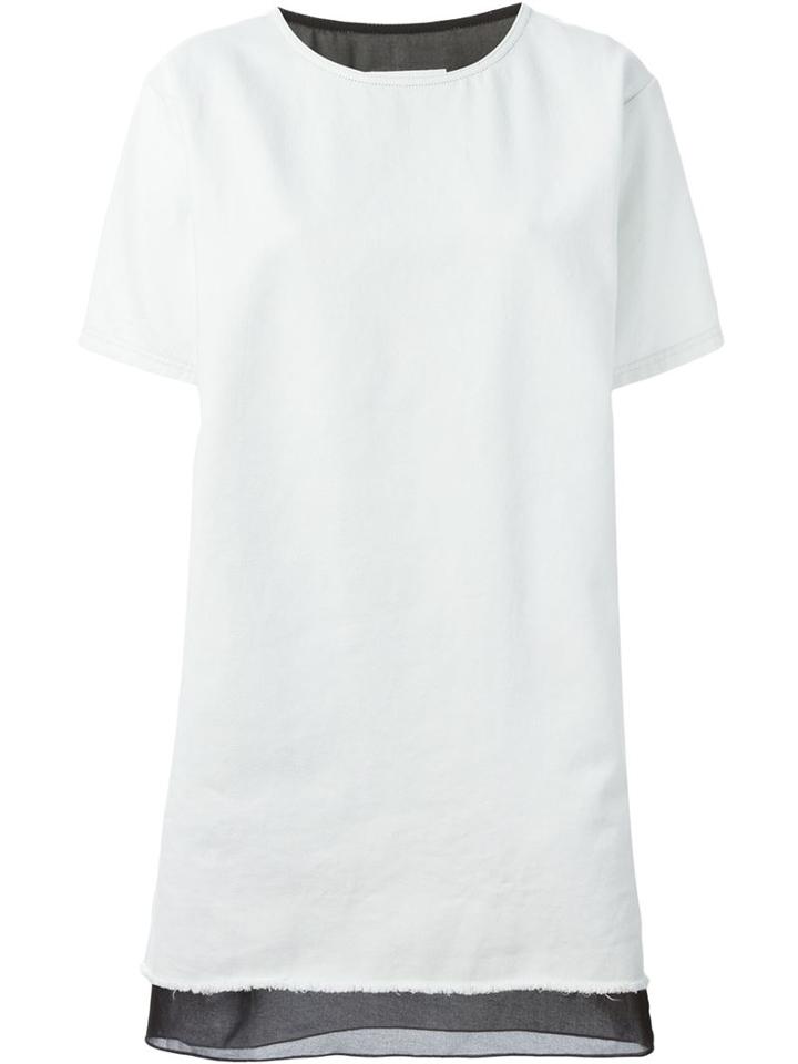Mm6 Maison Margiela Layered Denim Loose Fit Dress
