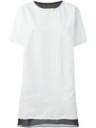 Mm6 Maison Margiela Layered Denim Loose Fit Dress