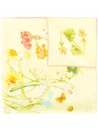 Salvatore Ferragamo Floral Print Scarf, Women's, Yellow/orange, Silk
