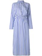 Barena - Striped Shirt Dress - Women - Cotton - 40, Blue, Cotton