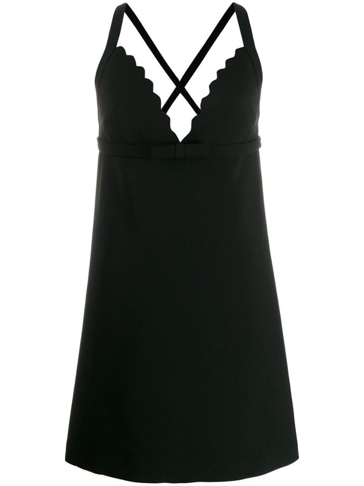 Miu Miu Short Crisscross Dress - Black