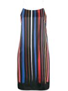 Adam Selman Stripe Slip Dress - Black