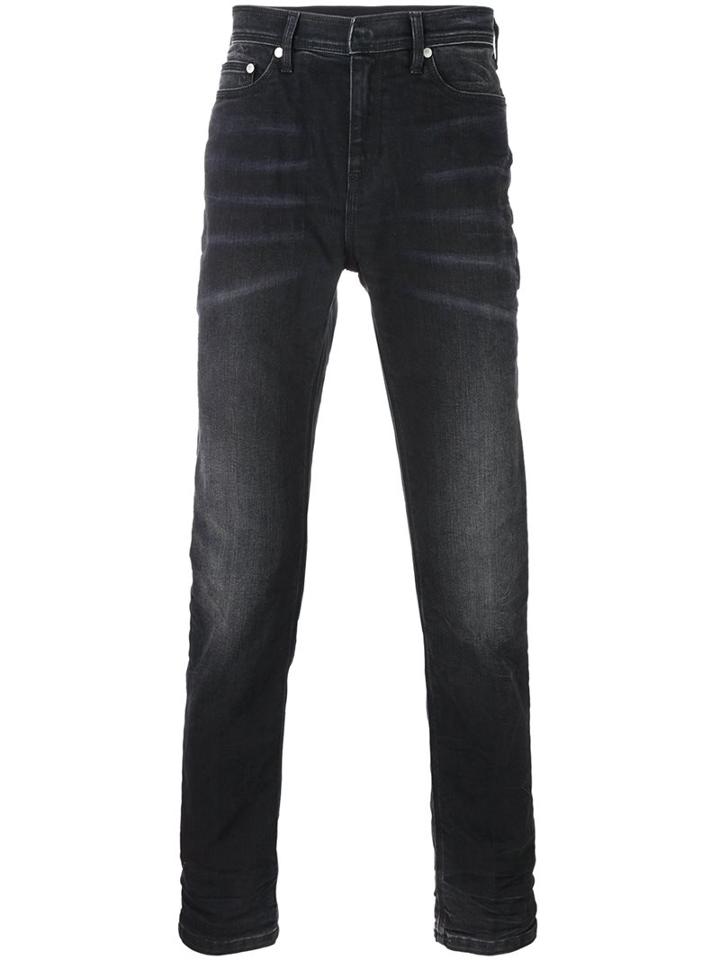Neil Barrett Slim-fit Jeans, Men's, Size: 33, Black, Cotton/polyester