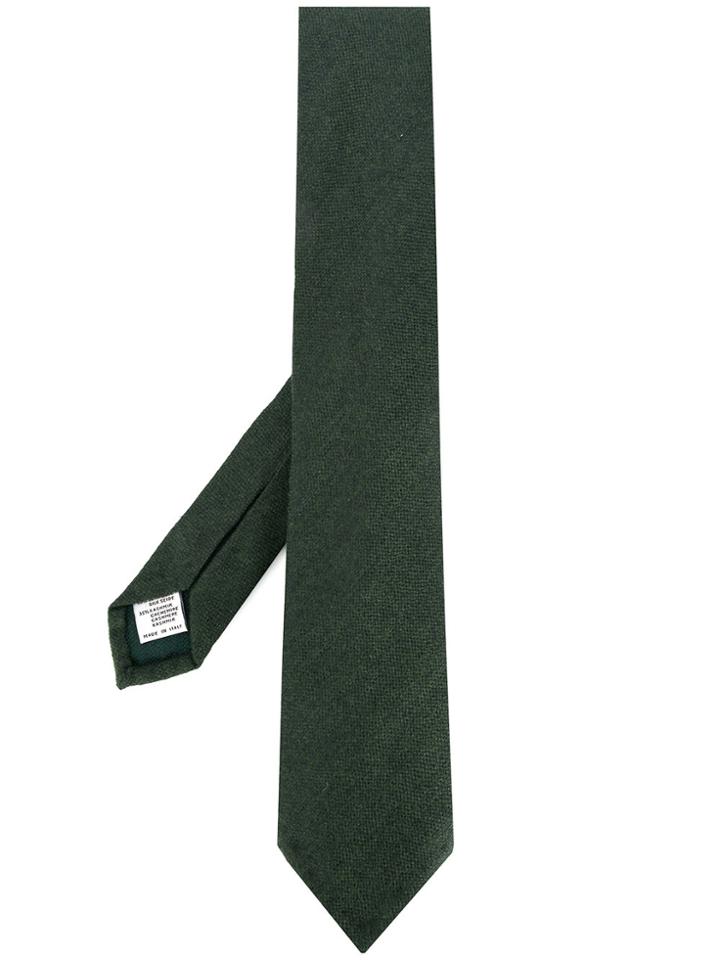Canali Woven Classic Tie - Green