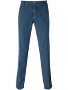 Incotex Slim Fit Trousers, Men's, Size: 31, Blue, Cotton/linen/flax