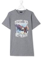 Diesel Kids Teen Printed T-shirt - Grey