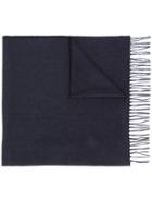 Ermenegildo Zegna Fringed Edge Scarf - Blue