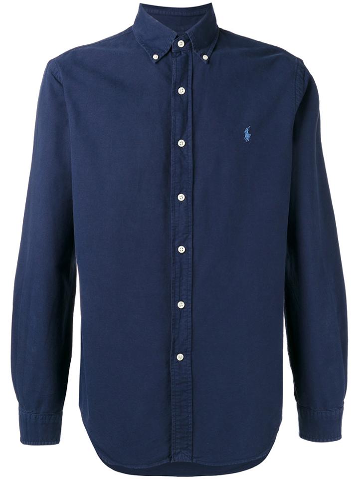 Polo Ralph Lauren Embroidered Logo Button-down Shirt - Blue