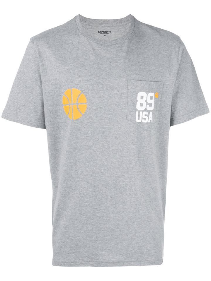 Carhartt - Basketball Pocket T-shirt - Men - Cotton - M, Grey, Cotton