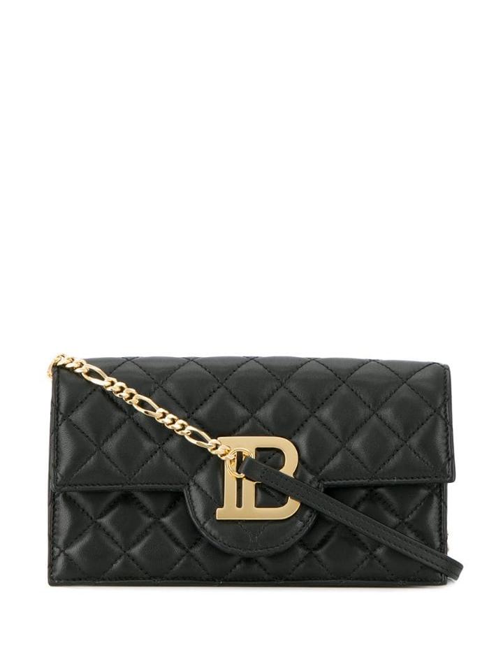 Balmain Quilted B Shoulder Bag - Black