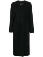 Federica Tosi Belted Long Coat - Black