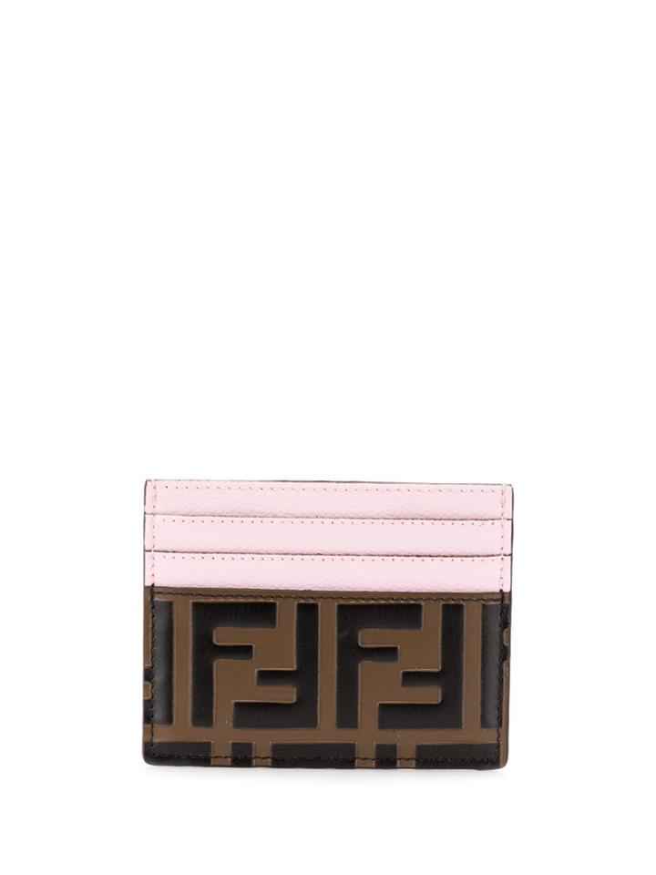 Fendi Ff Logo Cardholder - Pink