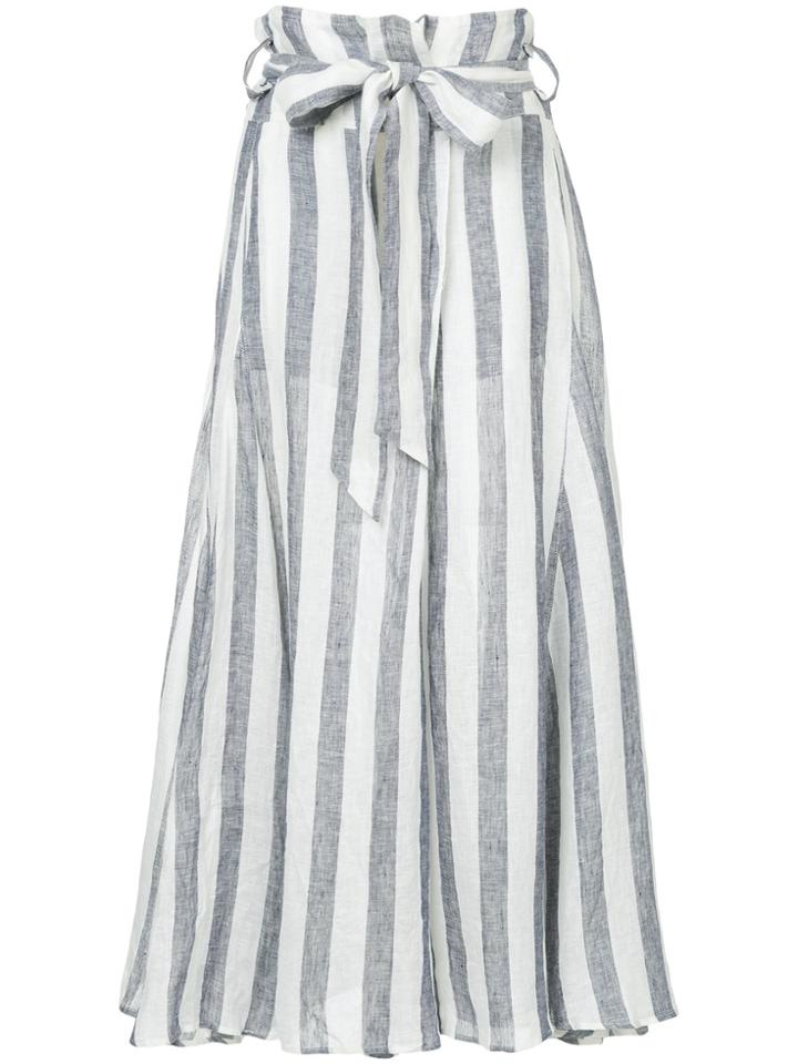 Lee Mathews Simmons Stripe Godet Skirt - Blue