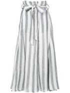 Lee Mathews Simmons Stripe Godet Skirt - Blue