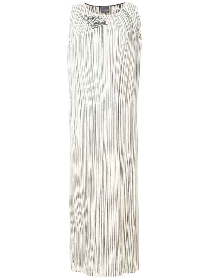 Lorena Antoniazzi Striped Maxi Dress With Sequin Star Details - Nude &