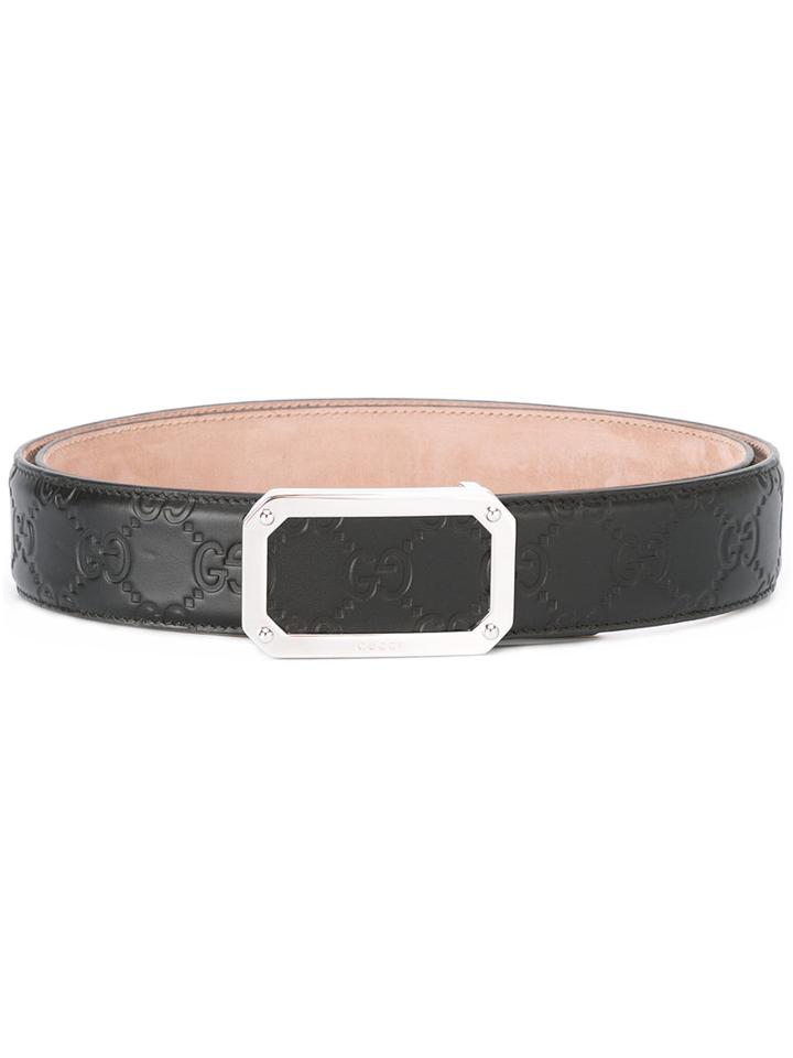 Gucci - Gucci Signature Belt - Men - Calf Leather/suede - 85, Blue, Calf Leather/suede