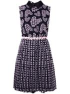 Giamba Floral Print Sleeveless Dress, Women's, Size: 40, Black, Silk/polyester/viscose