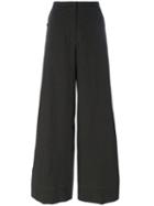 Lemaire - Wide-leg Trousers - Women - Cotton - 36, Grey, Cotton
