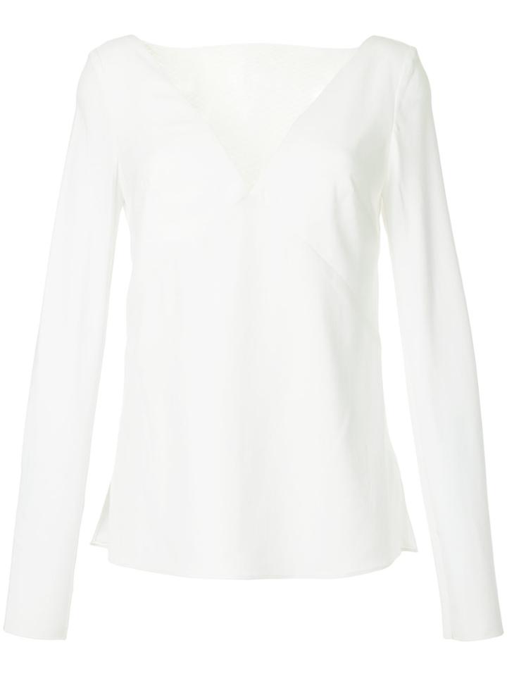 Dion Lee Lace Tile Long Sleeve Blouse - White