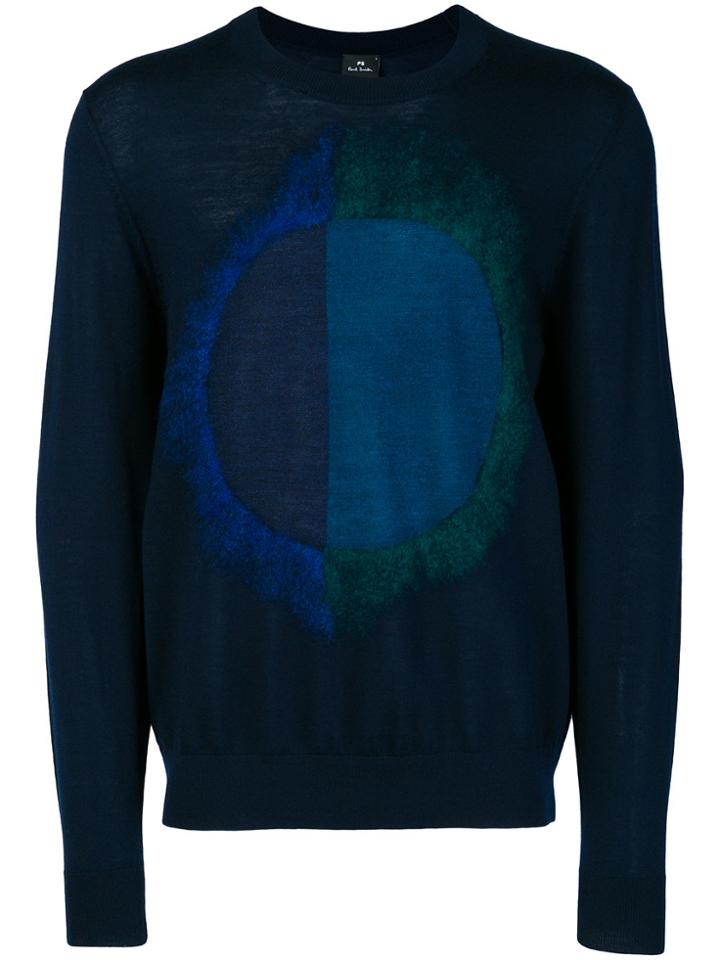 Ps By Paul Smith Circle Design Sweater - Blue