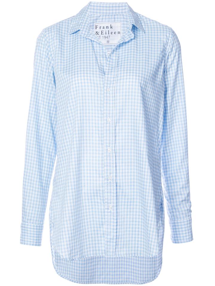 Frank & Eileen - Checked Shirt - Women - Cotton - L, Blue, Cotton