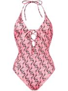 Fendi Tied Patterned One-piece - Pink & Purple