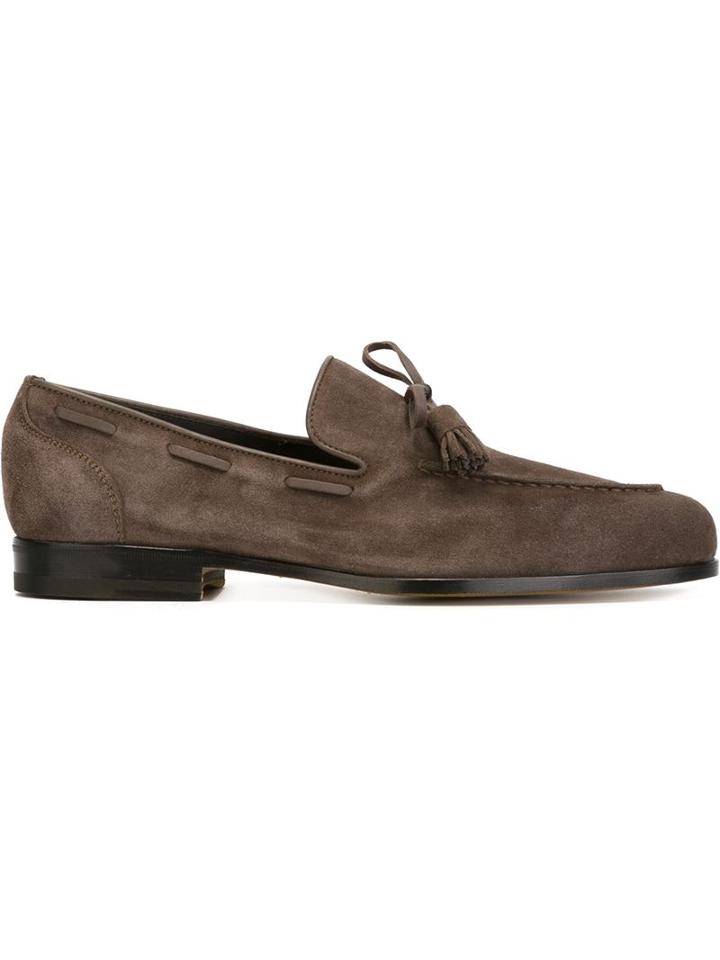 Santoni Tassel Detail Loafers