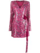 Andamane Wrap Style Dress - Pink