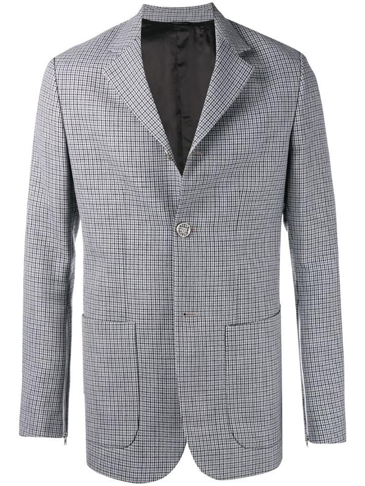 Raf Simons Check Blazer - Grey