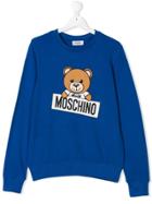 Moschino Kids Teddy Bear Logo Sweatshirt - Blue