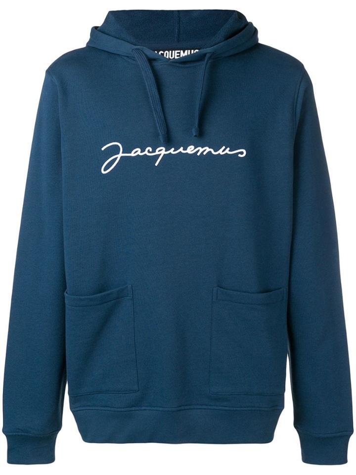 Jacquemus Navy Logo Hoodie - Blue