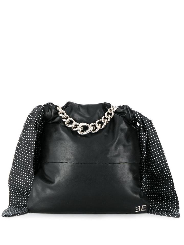 Ermanno Scervino Polka Dot Detail Tote Bag - Black