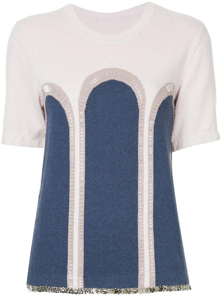 Onefifteen Embellished Knit T-shirt - Pink