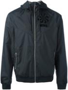 Nike Logo Print Hooded Jacket, Men's, Size: Medium, Black, Polyester