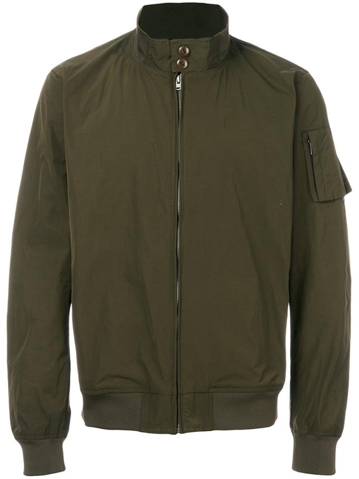 Closed High Neck Bomber Jacket - Green