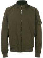 Closed High Neck Bomber Jacket - Green