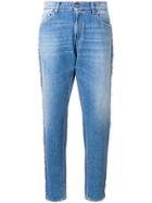 Gaelle Bonheur Beaded Stripe Jeans - Blue