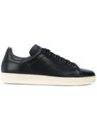 Tom Ford Perforated 't' Lace-up Sneakers - Black