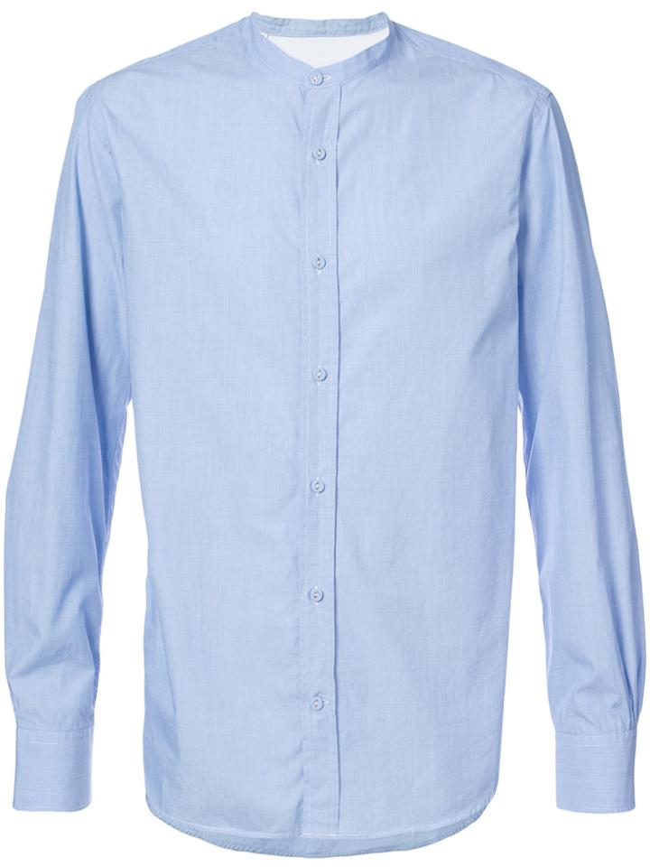 Theory Melange Plaid Clean Shirt - Blue