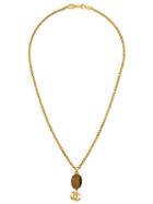 Chanel Vintage Tiger Eye Stone Necklace