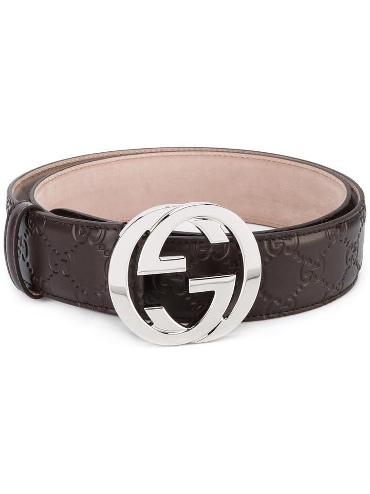 Gucci Gg Supreme Belt, Men's, Size: 100, Brown, Leather/metal