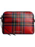 Burberry Large Laminated Tartan And Check Pouch - Red