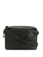 Chanel Pre-owned 1995's 3 Cc Stitch Shoulder Bag - Black