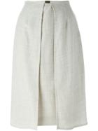 Jean Louis Scherrer Vintage Panelled Skirt - Grey