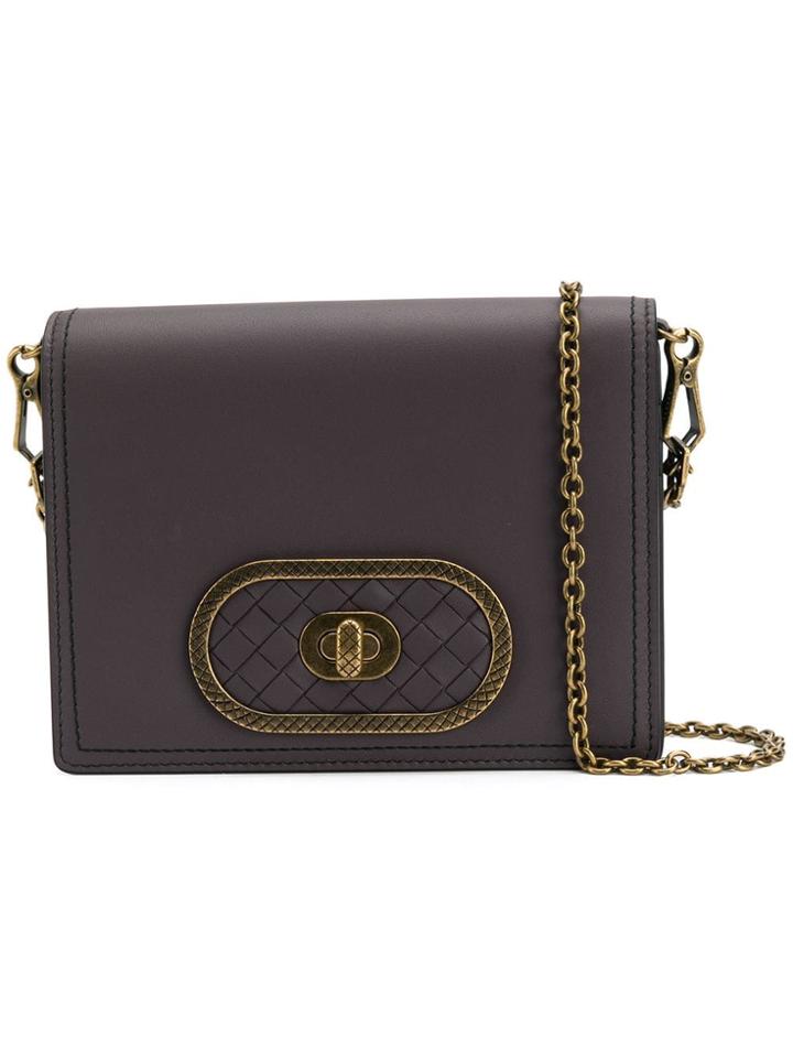 Bottega Veneta Foldover Shoulder Bag - Brown