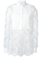 Ermanno Scervino Sheer Paisley Layered Shirt - White