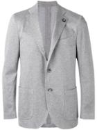 Lardini Three-button Blazer, Men's, Size: 54, Grey, Cotton/viscose/cupro