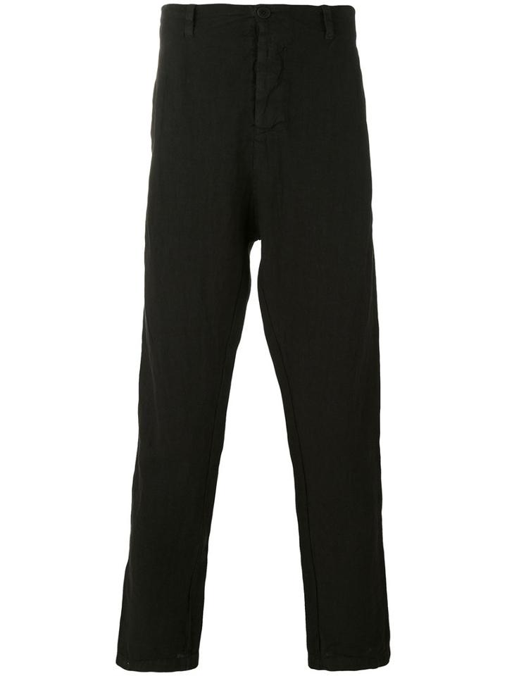 Transit - Classic Regular Trousers - Men - Cotton/linen/flax - M, Black, Cotton/linen/flax